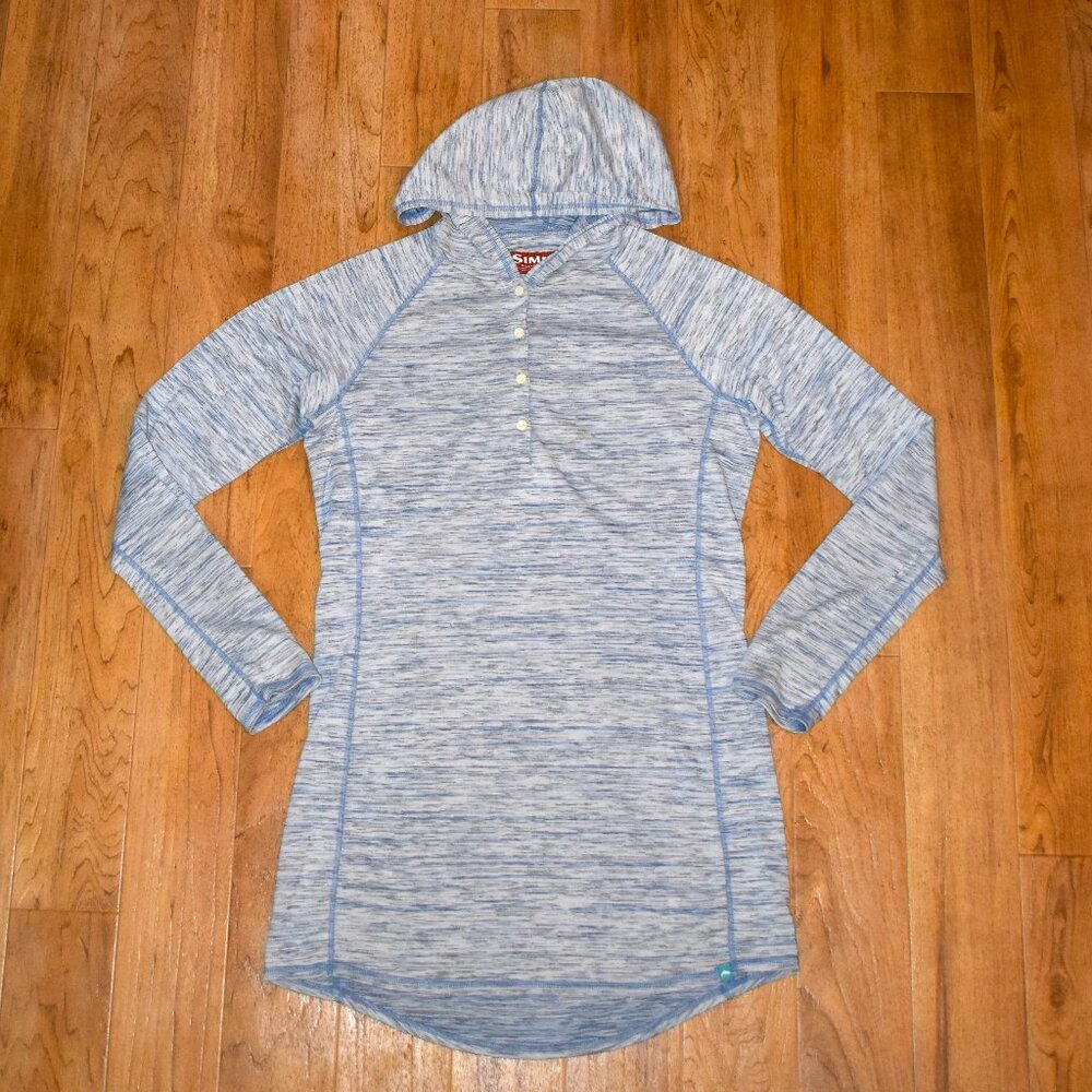 Simms Women's Lightweight Hooded Henley‎ Style Pullover Sz M
